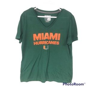 Adidas Extra Large Miami Hurricanes T-Shirt
